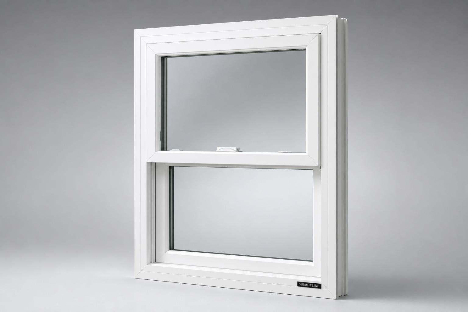 Summitline white vinyl double-hung replacement window with insulated glass